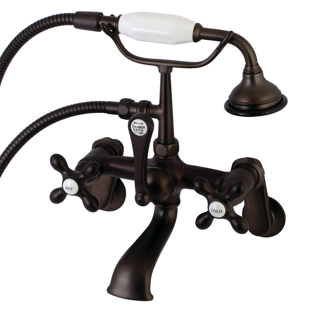 Aqua Vintage Wall Mount Tub Faucet with Hand Shower