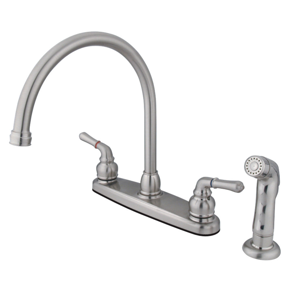 Kingston Brass FB795SP Magellan 8-Inch Centerset Kitchen Faucet with Sprayer