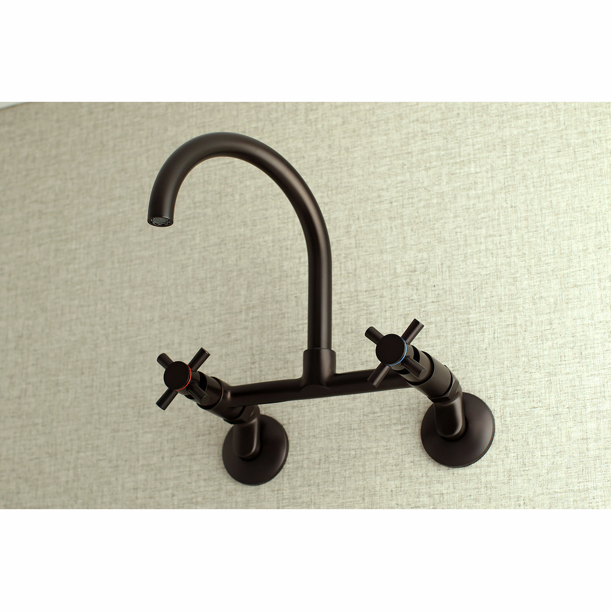 Kingston Brass KS414ORB Concord 8-Inch Adjustable Center Wall Mount Kitchen Faucet