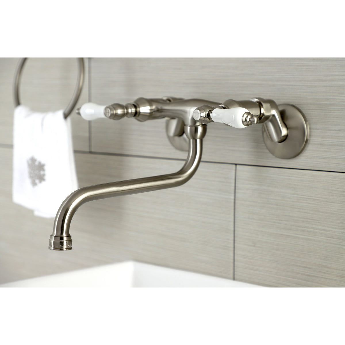 Kingston Brass KS515PN Wall Mount Bathroom Faucet