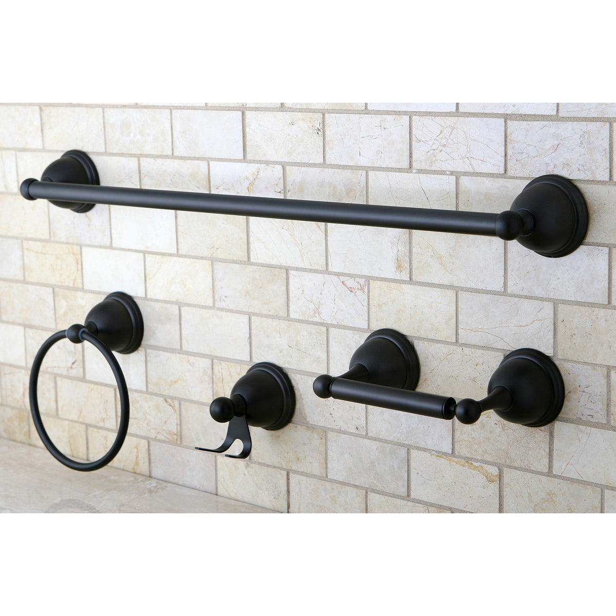 Kingston Brass Restoration 4-Piece Bathroom Hardware
