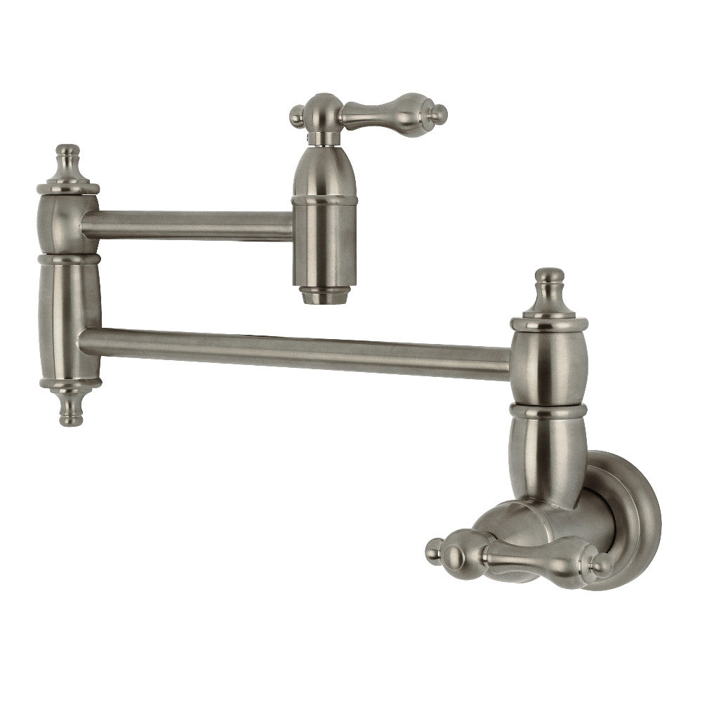 Kingston Brass KS3101AL Restoration Wall Mount Pot Filler Kitchen Faucet