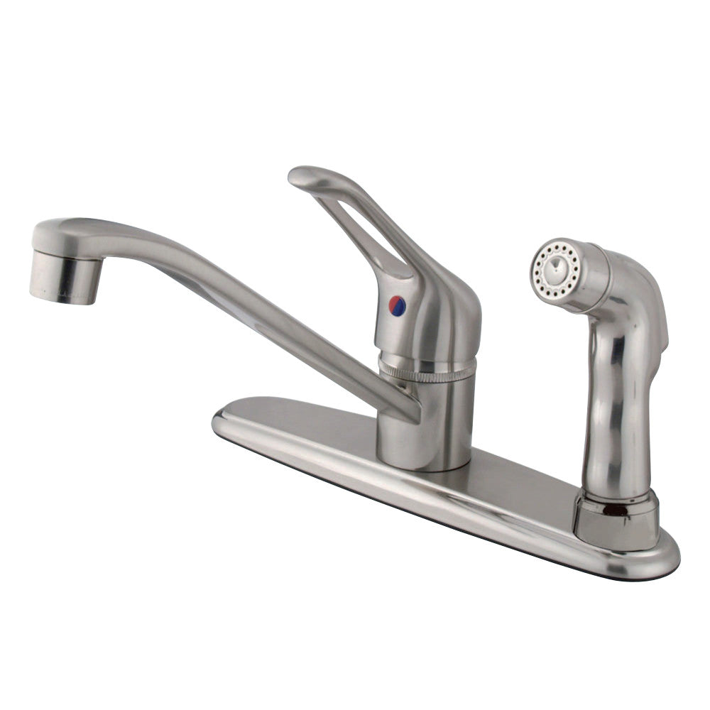 Kingston Brass GKB563SNSP Wyndham Single-Handle Centerset Kitchen Faucet