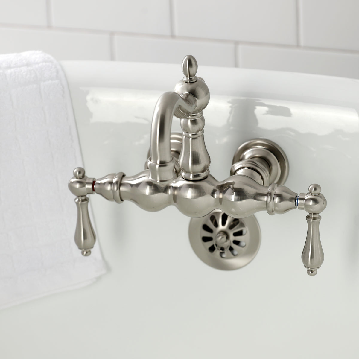 Heritage 3-3/8&quot; Tub Wall Mount Clawfoot Tub Faucet