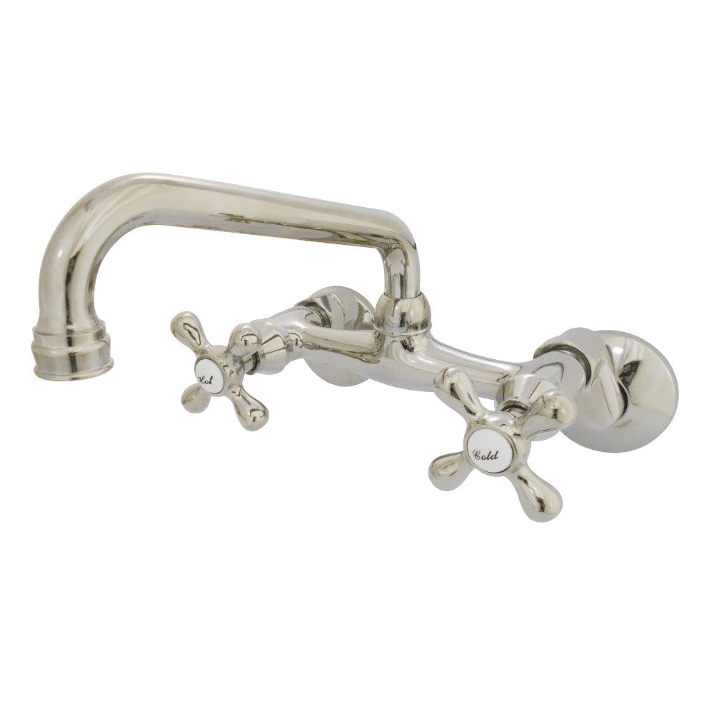 Kingston Brass KS213PN Kingston Two Handle Wall Mount Kitchen Faucet