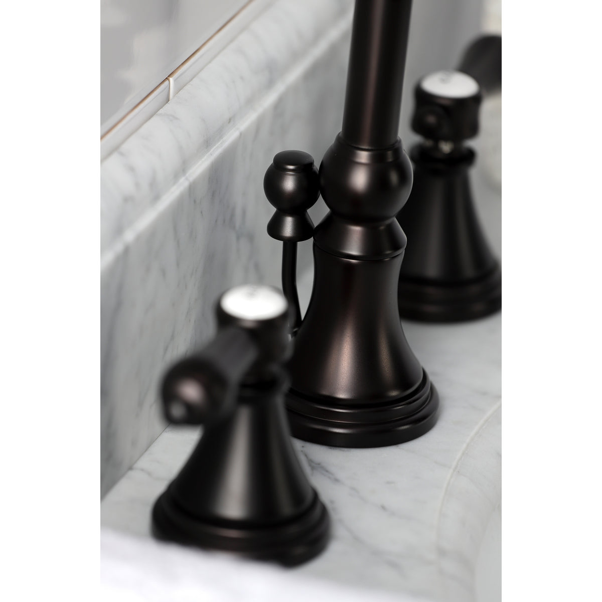 Kingston Brass KS2981BAL Heirloom Widespread Bathroom Faucet with Brass Pop-Up