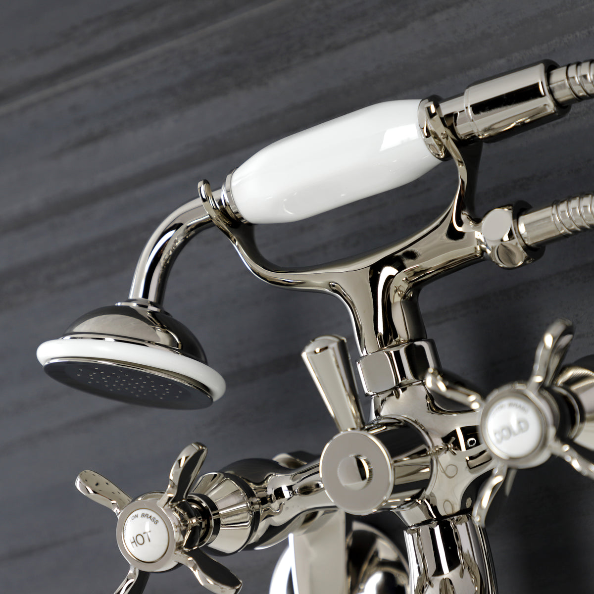 Essex Wall Mount Clawfoot Tub Faucet with Hand Shower