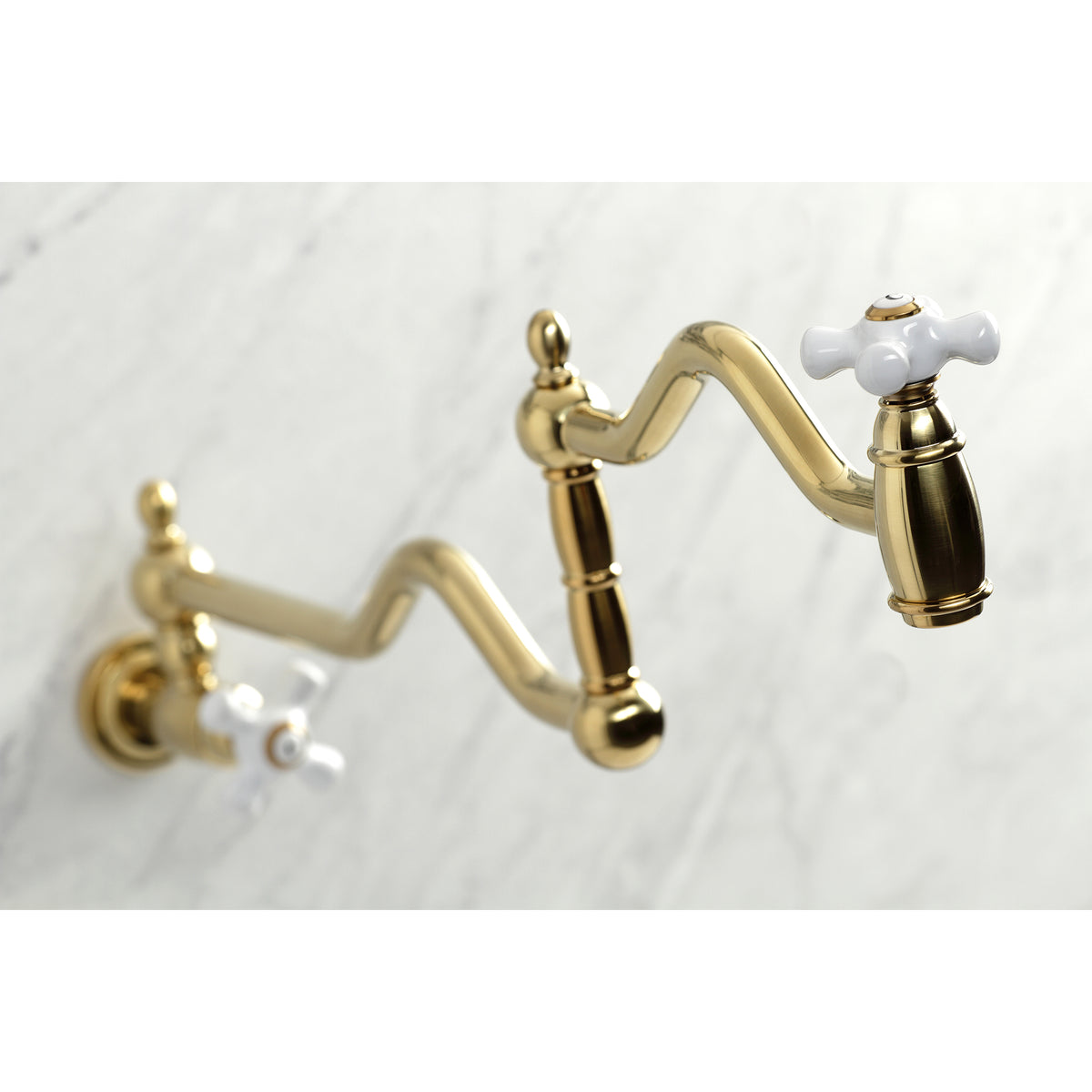 Kingston Brass KS2100PX Heritage Wall Mount Pot Filler