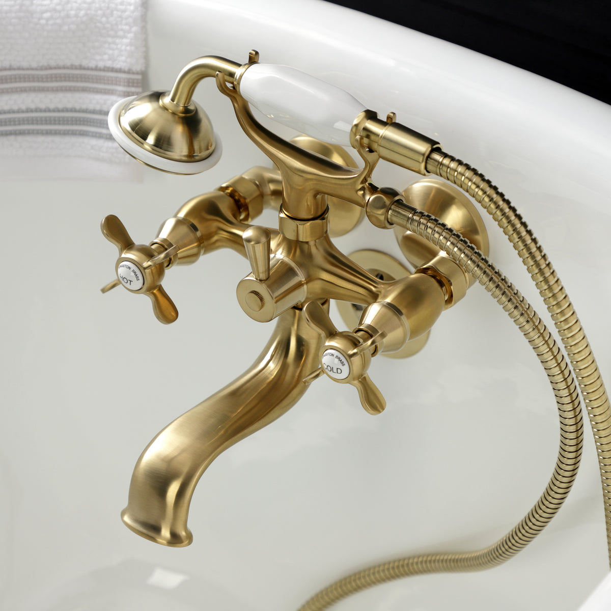 Essex Wall Mount Clawfoot Tub Faucet with Hand Shower