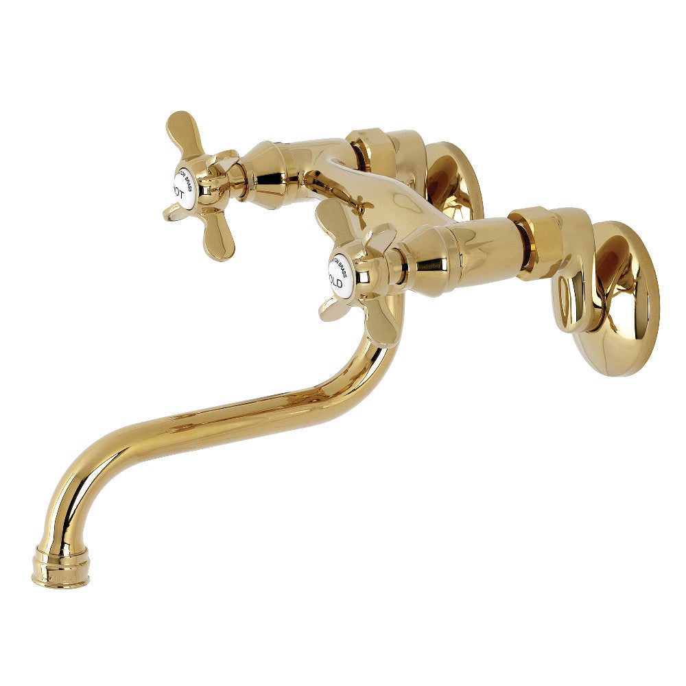 Kingston Brass KS116PN Essex Two Handle Wall Mount Bathroom Faucet