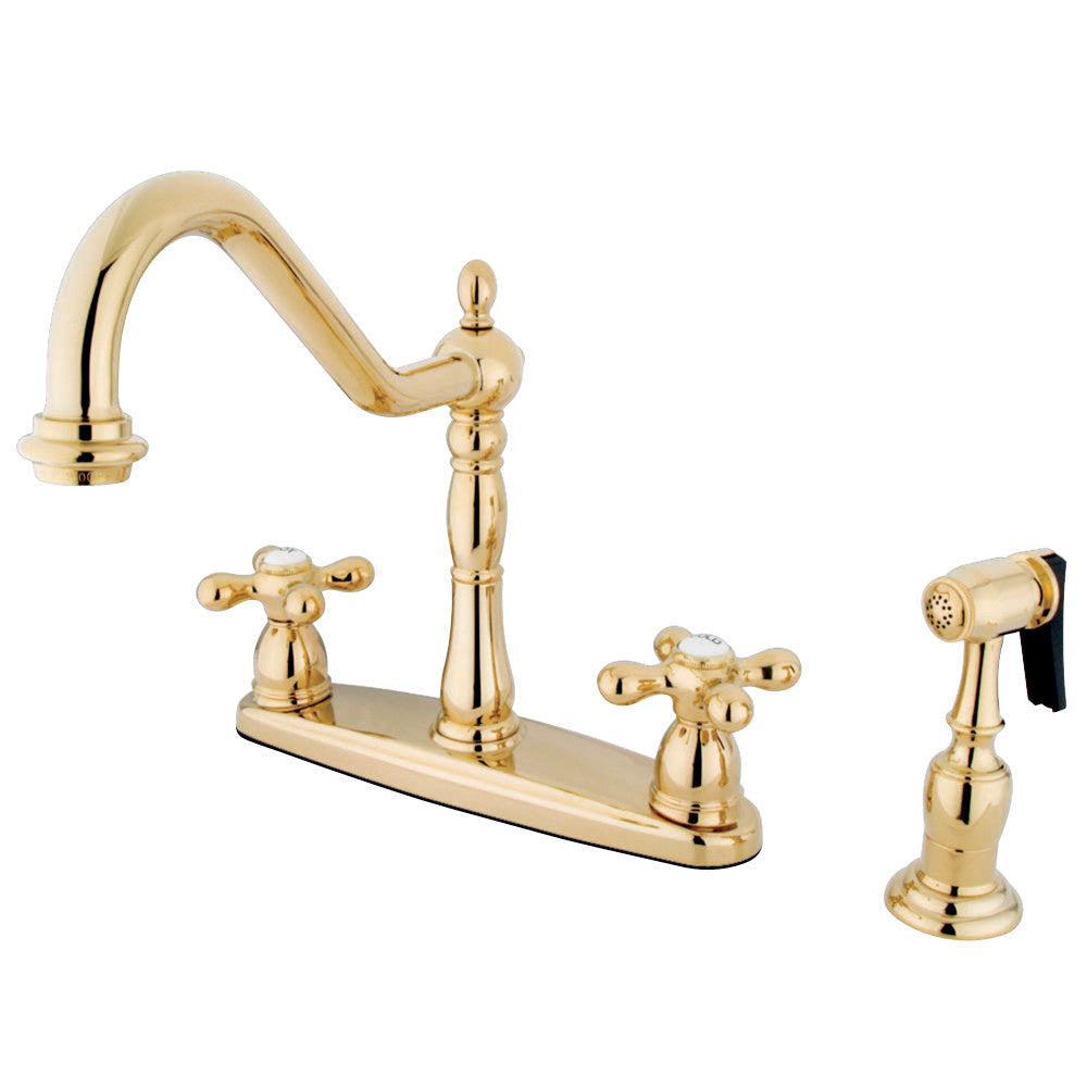 Kingston Brass KB1751AXBS Heritage Centerset Kitchen Faucet