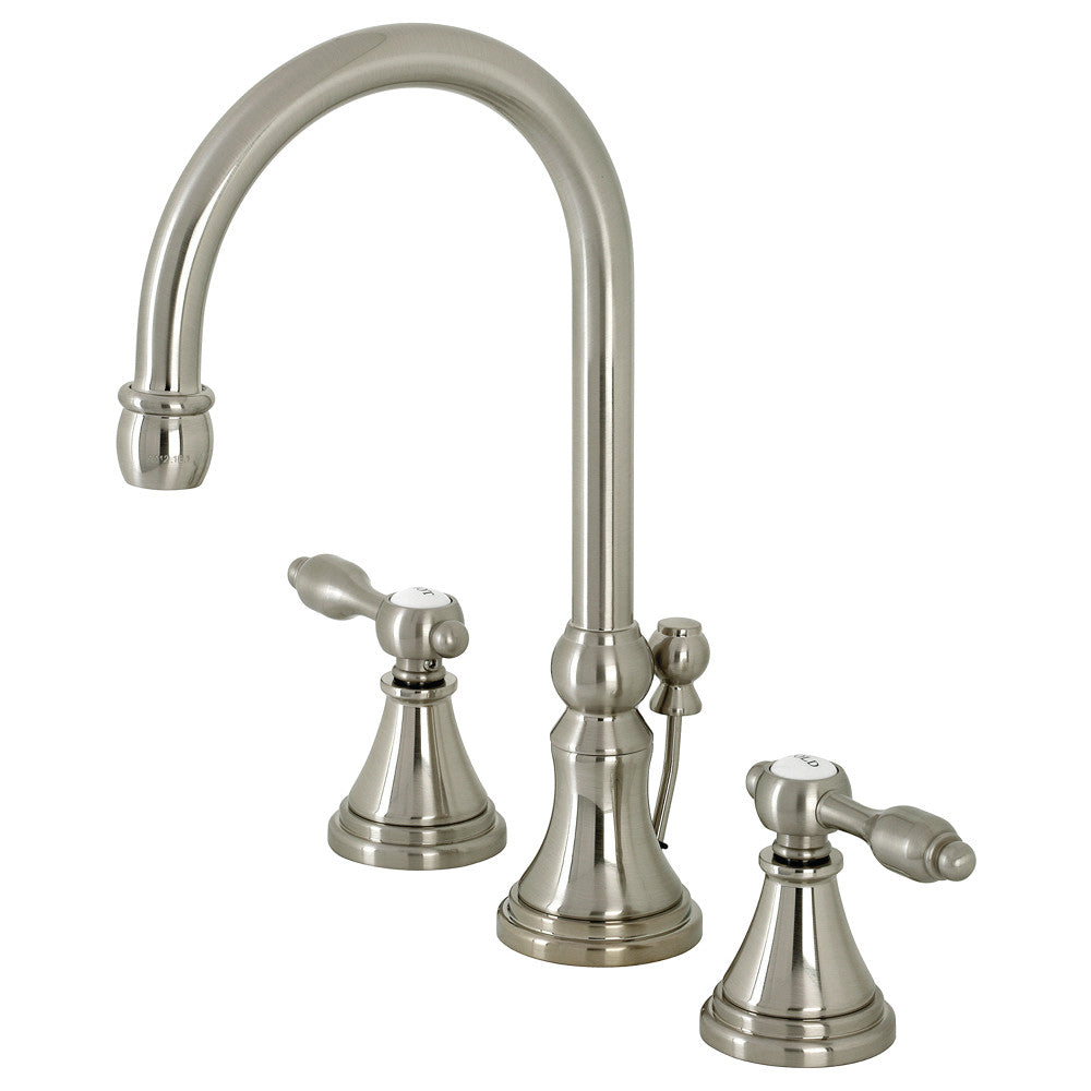 Kingston Brass KS2981TAL Tudor Widespread Bathroom Faucet with Brass Pop-Up