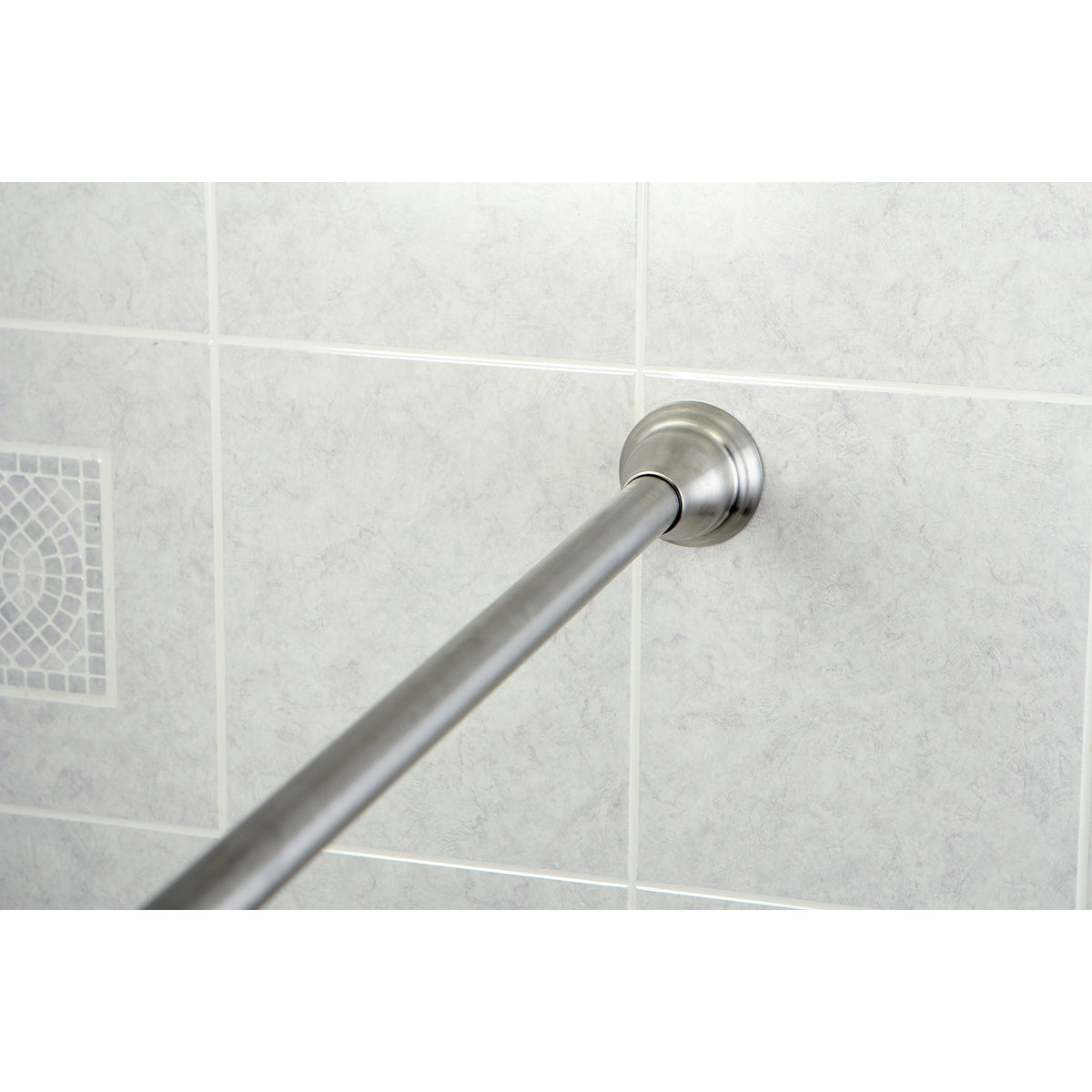 Kingston Brass Americana 72&quot; Tension Shower Rod with Decorative Flange