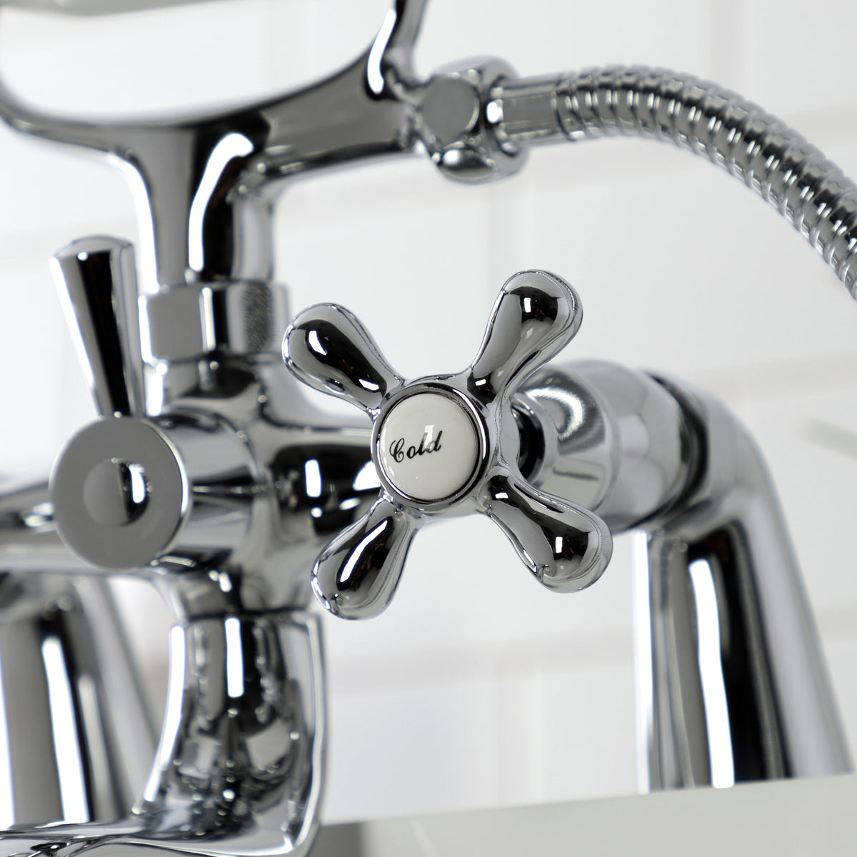 Kingston Deck Mount Clawfoot Tub Faucet with Hand Shower