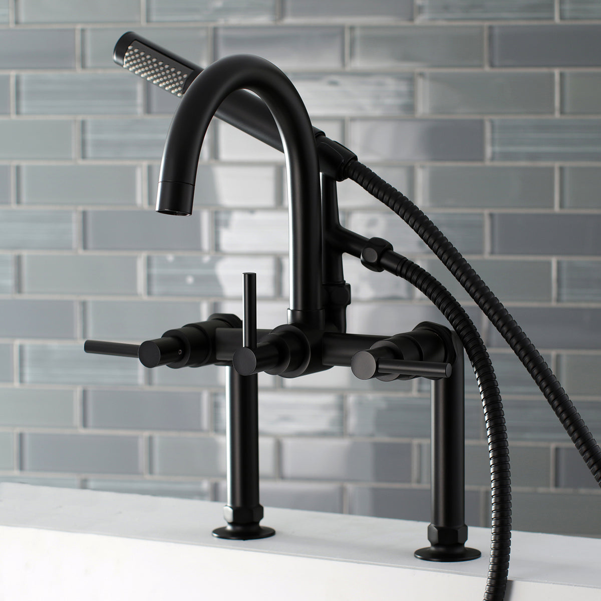 Aqua Vintage Concord 7-Inch Deck Mount Clawfoot Tub Faucet