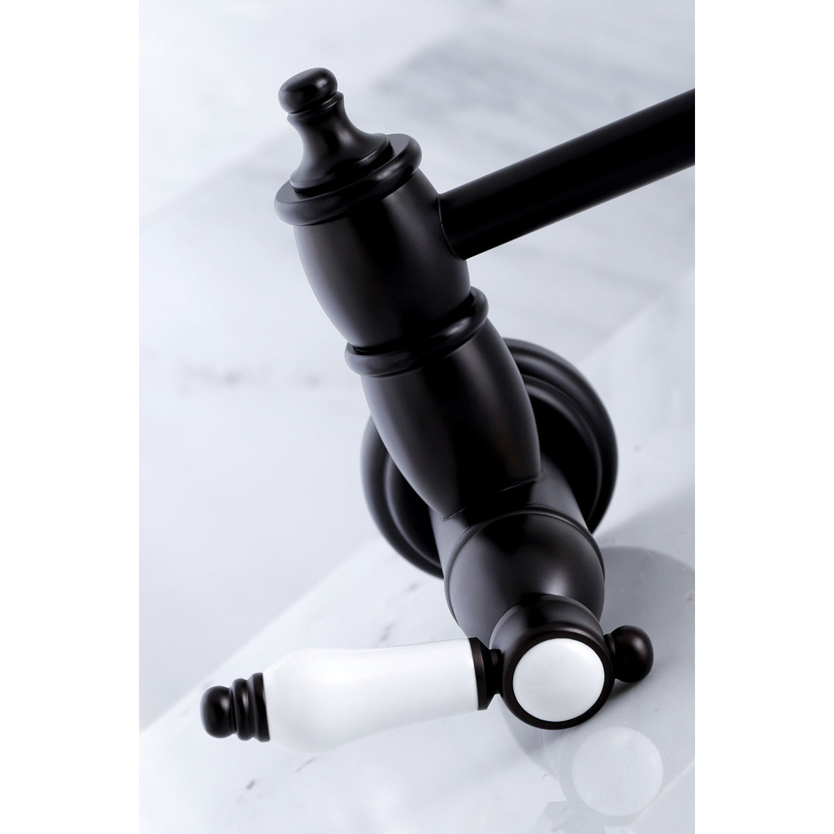 Kingston Brass KS3106BPL Bel-Air Wall Mount Pot Filler Kitchen Faucet