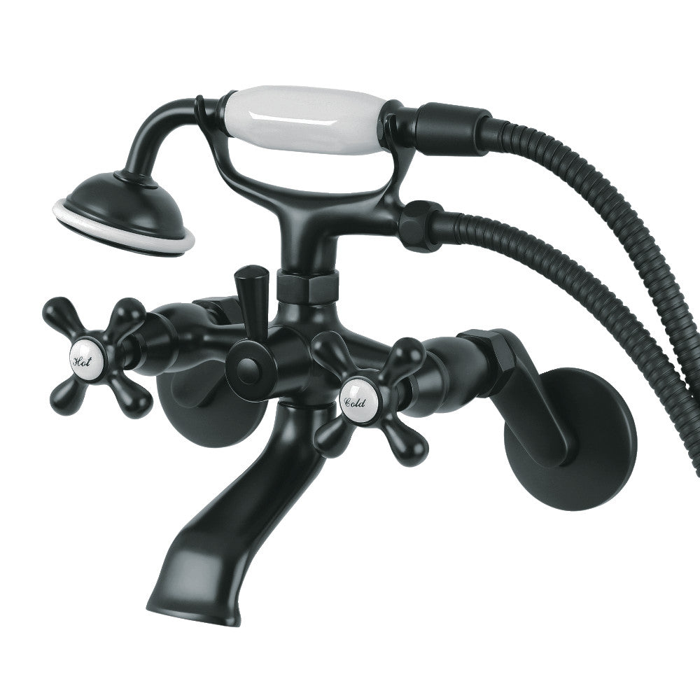 Kingston Wall Mount Clawfoot Tub Faucet with Hand Shower