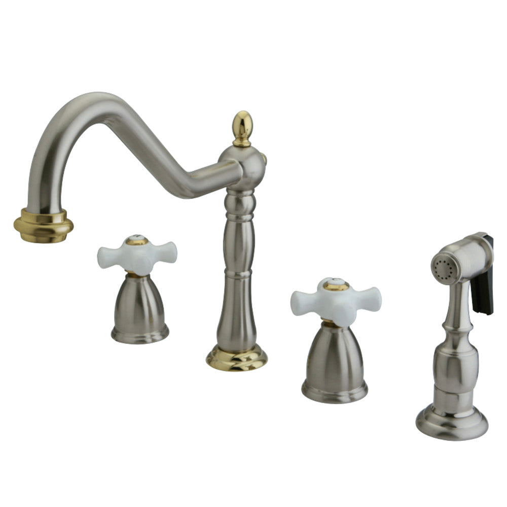 Kingston Brass KB1793PXBS Widespread Kitchen Faucet