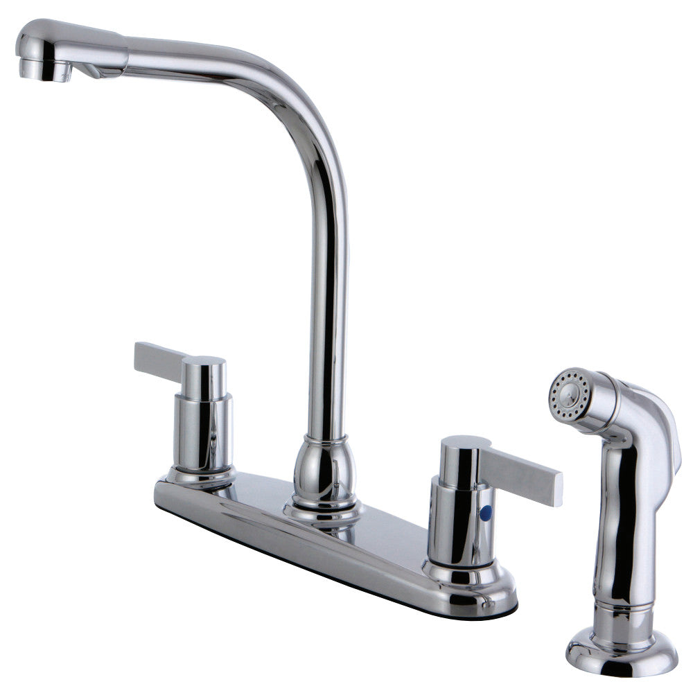 Kingston Brass FB2751NDLSP NuvoFusion 8-Inch Centerset Kitchen Faucet with Sprayer