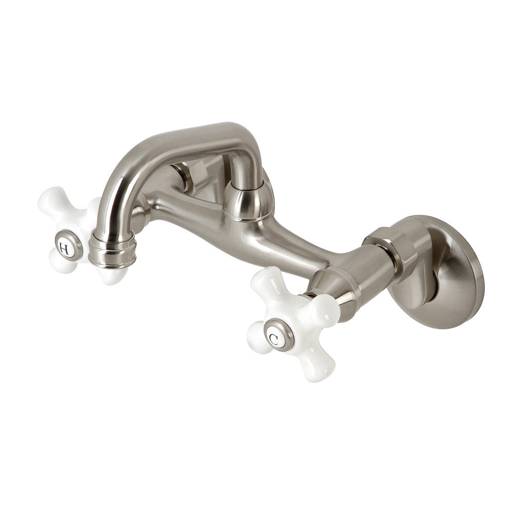 Kingston Brass KS612MB Two-Handle Wall Mount Bar Faucet