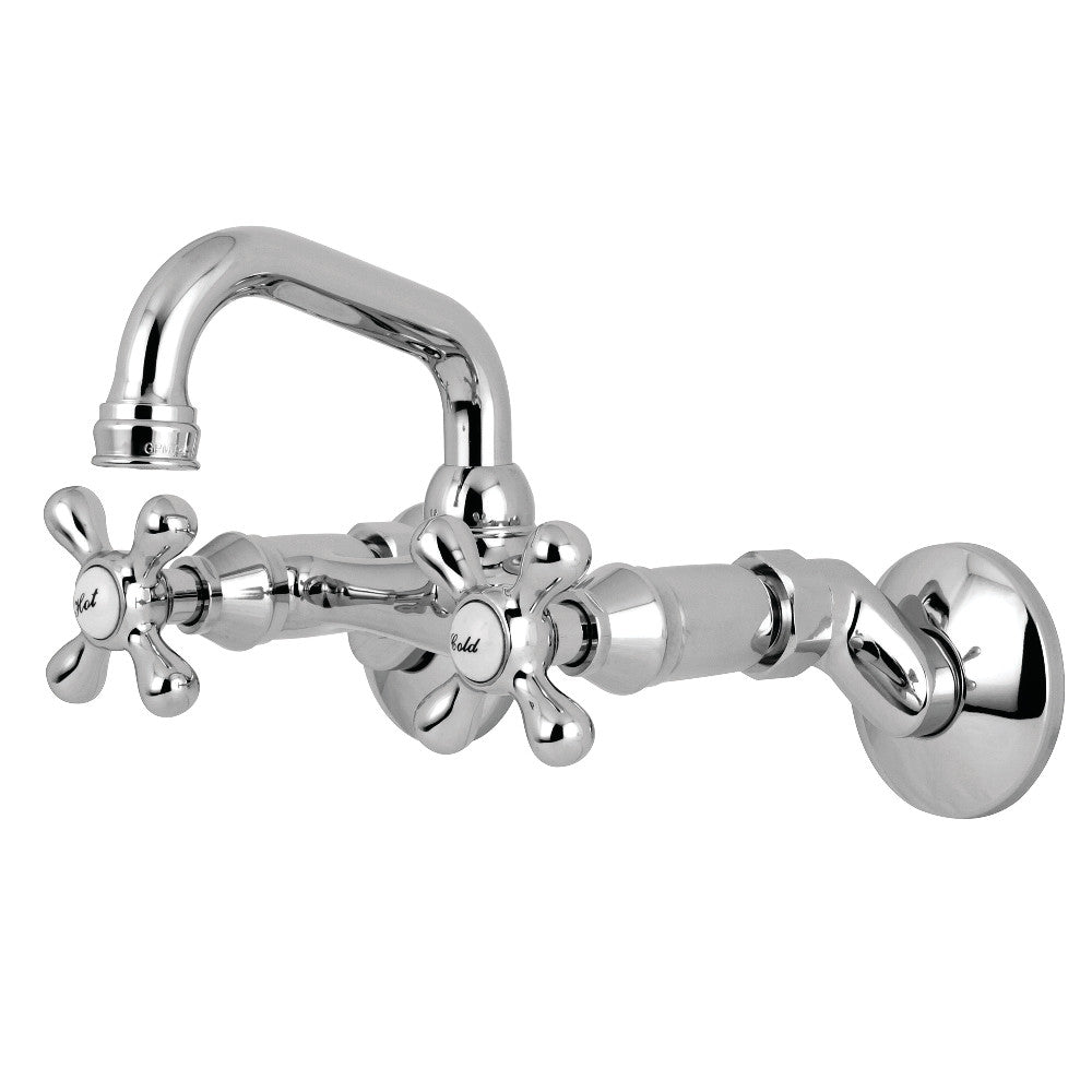 Kingston Brass KS212PB Two-Handle Wall Mount Bar Faucet
