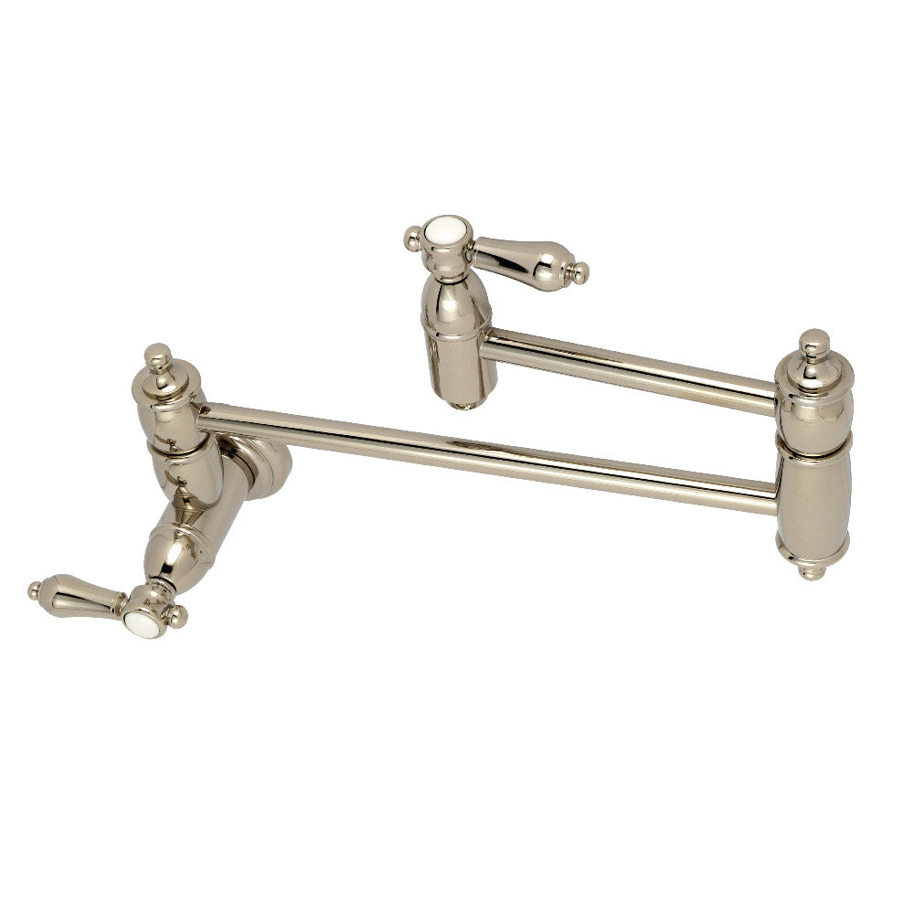 Kingston Brass KS3106BAL Heirloom Wall Mount Pot Filler Kitchen Faucet