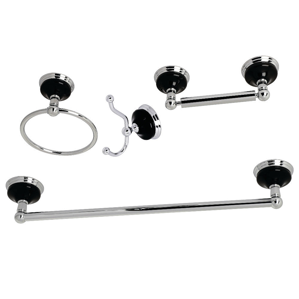 Kingston Brass Water Onyx 4-Piece Bathroom Accessory Set