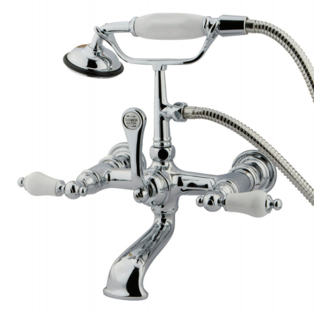 Vintage 7-Inch Wall Mount Tub Faucet with Hand Shower