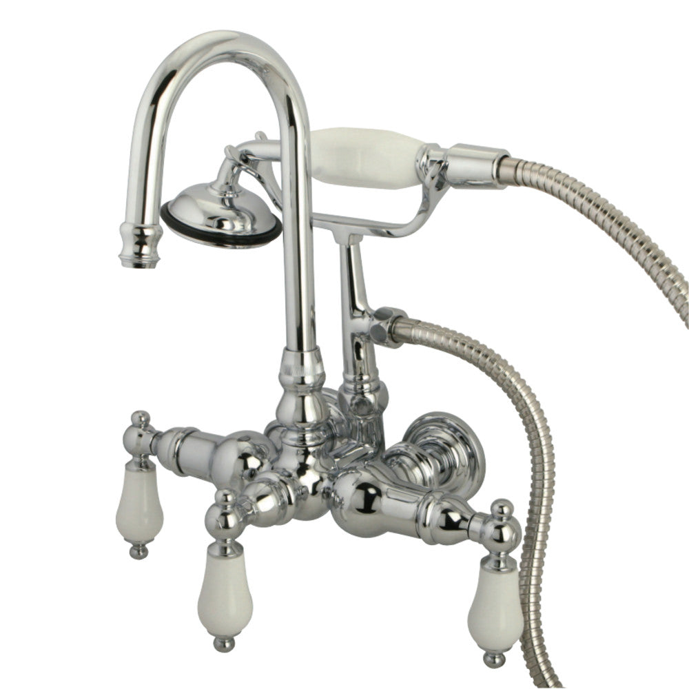 Vintage 3-3/8-Inch Wall Tub Faucet with Hand Shower