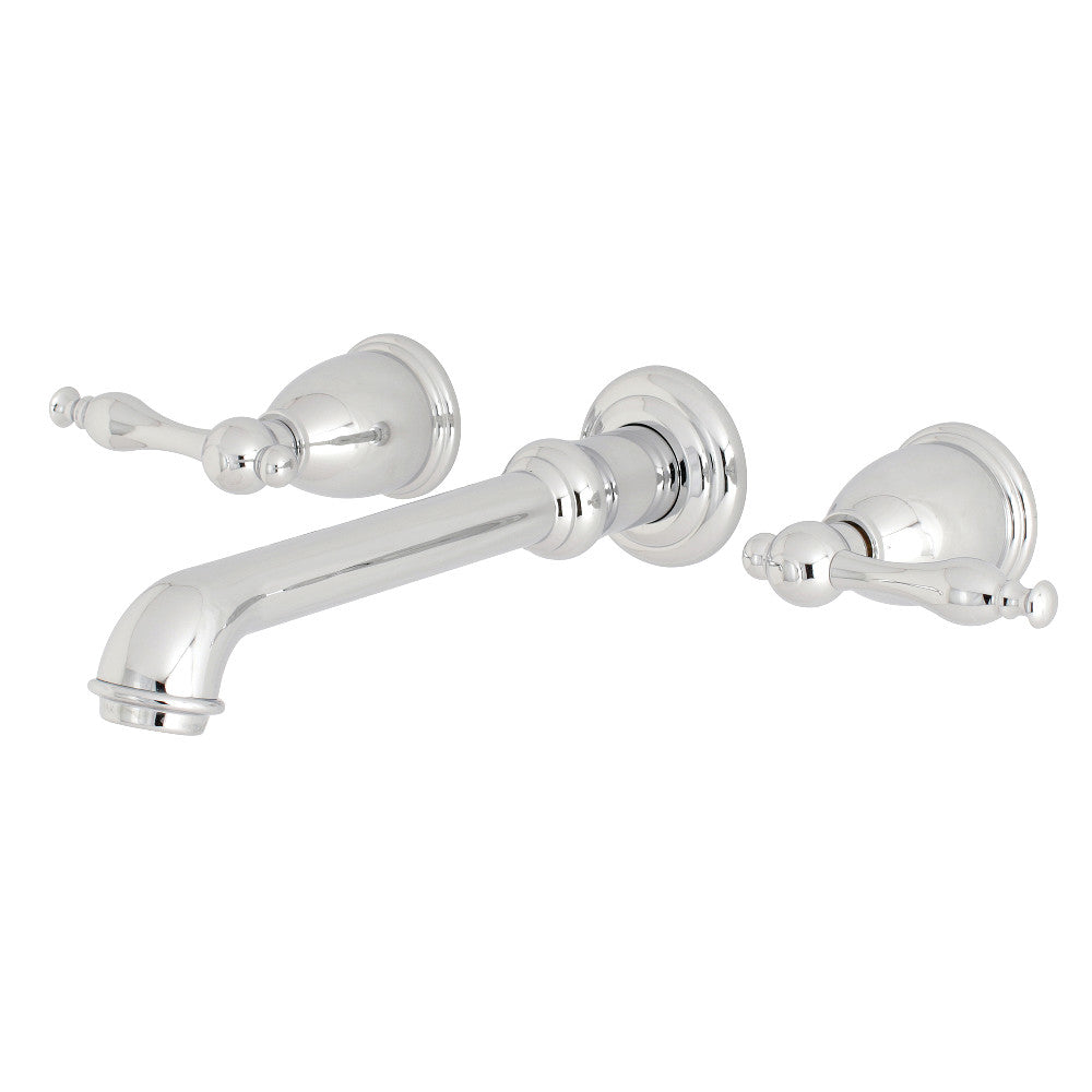 Kingston Brass KS7128NL Naples Two-Handle Wall Mount Bathroom Faucet