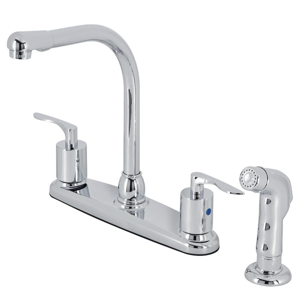 Kingston Brass FB755SVLSP Serena Centerset Kitchen Faucet with Plastic Sprayer