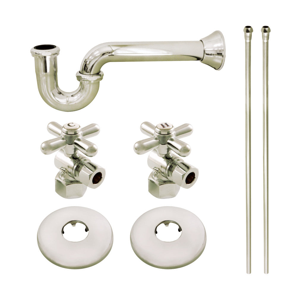 Kingston Brass Gourmet Scape Plumbing Supply Kit with 1-1/2&quot; P-Trap - 1/2&quot; IPS Inlet x 3/8&quot; Comp Oulet