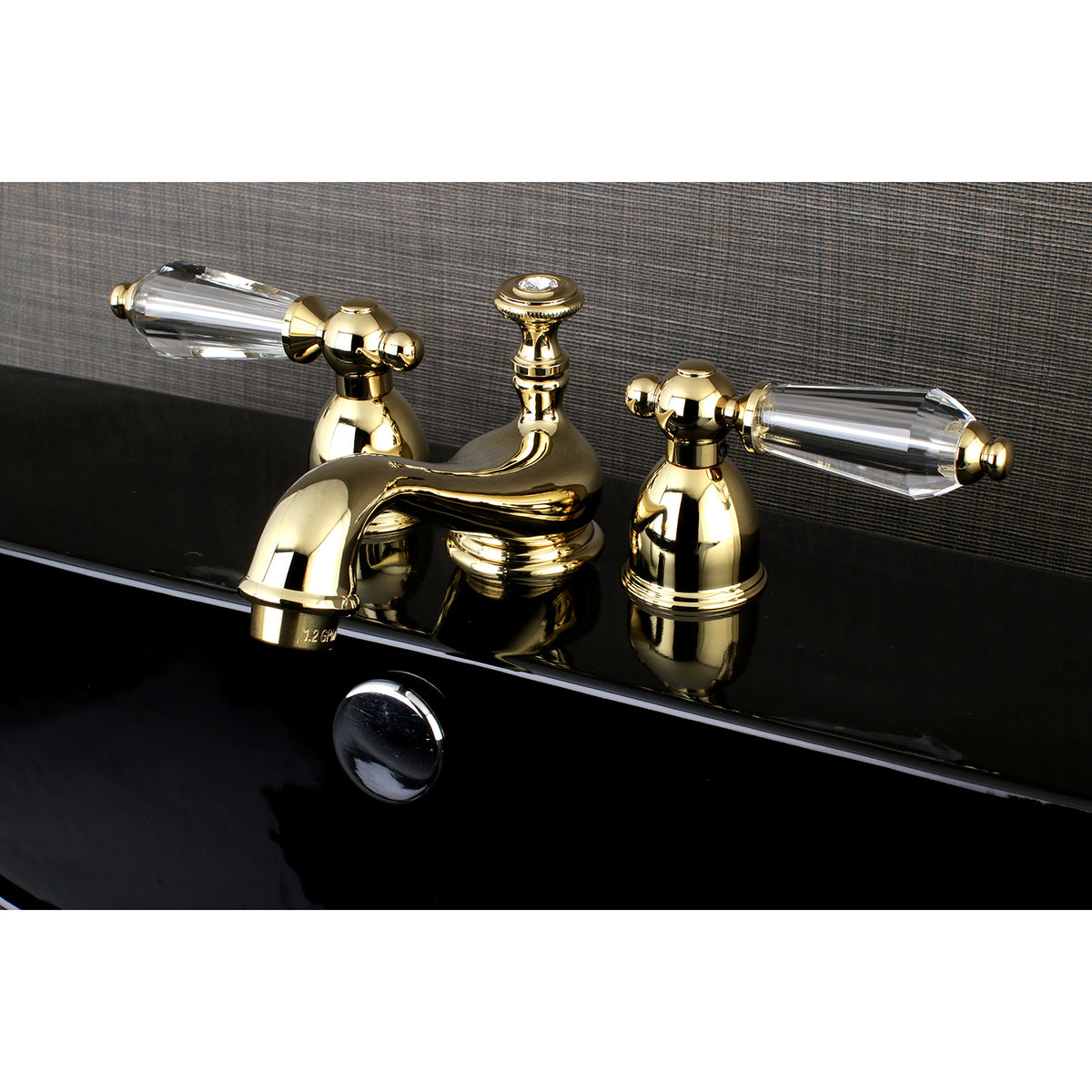 Kingston Brass KS3952WLL Wilshire Mini-Widespread Bathroom Faucet with Brass Pop-Up
