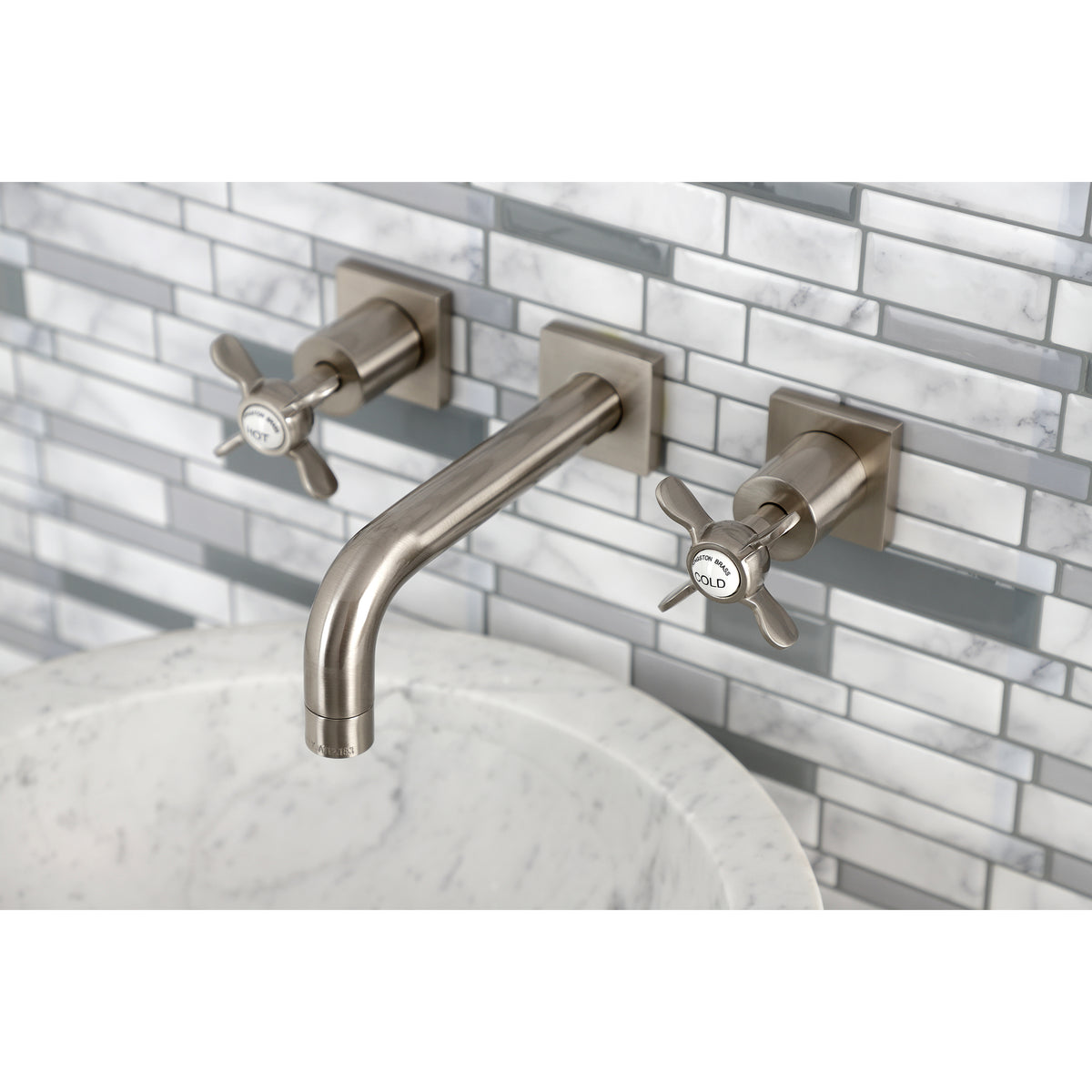 Kingston Brass KS6125BEX Essex Two-Handle Wall Mount Bathroom Faucet