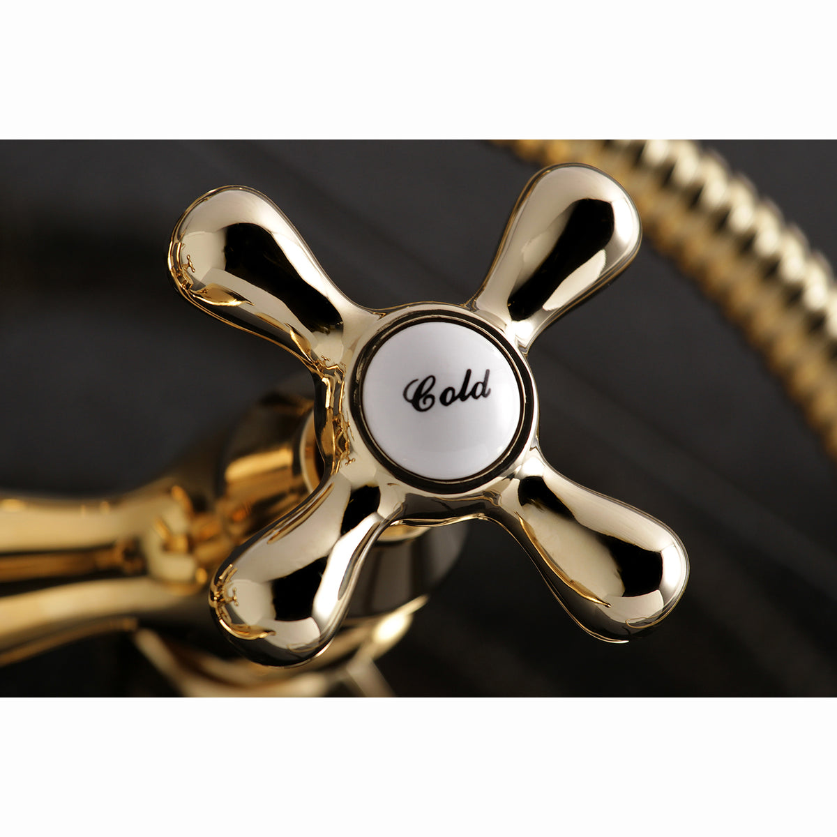 Kingston Tub Wall Mount Clawfoot Tub Faucet with Hand Shower