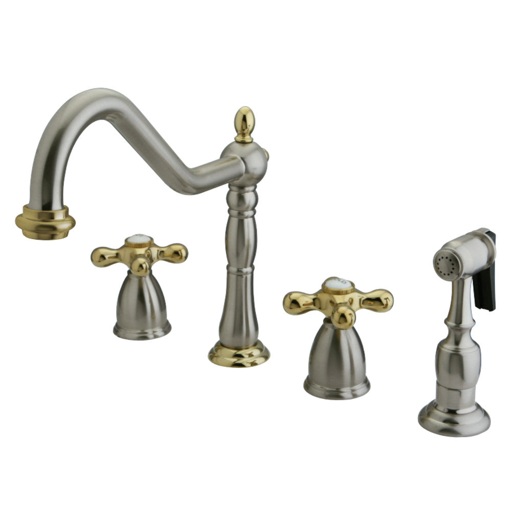 Kingston Brass KB1793AXBS Widespread Kitchen Faucet
