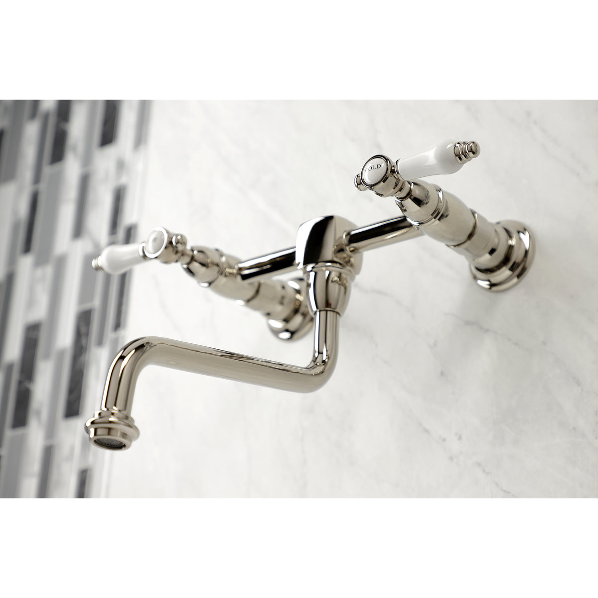 Kingston Brass KS1218BPL Bel-Air Wall Mount Bathroom Faucet