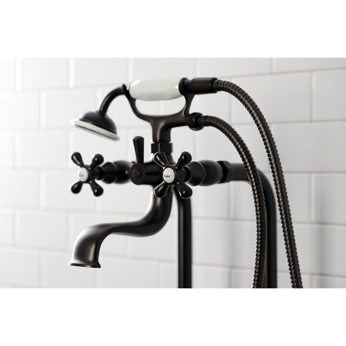 Kingston Freestanding Clawfoot Tub Faucet Package with Supply Line