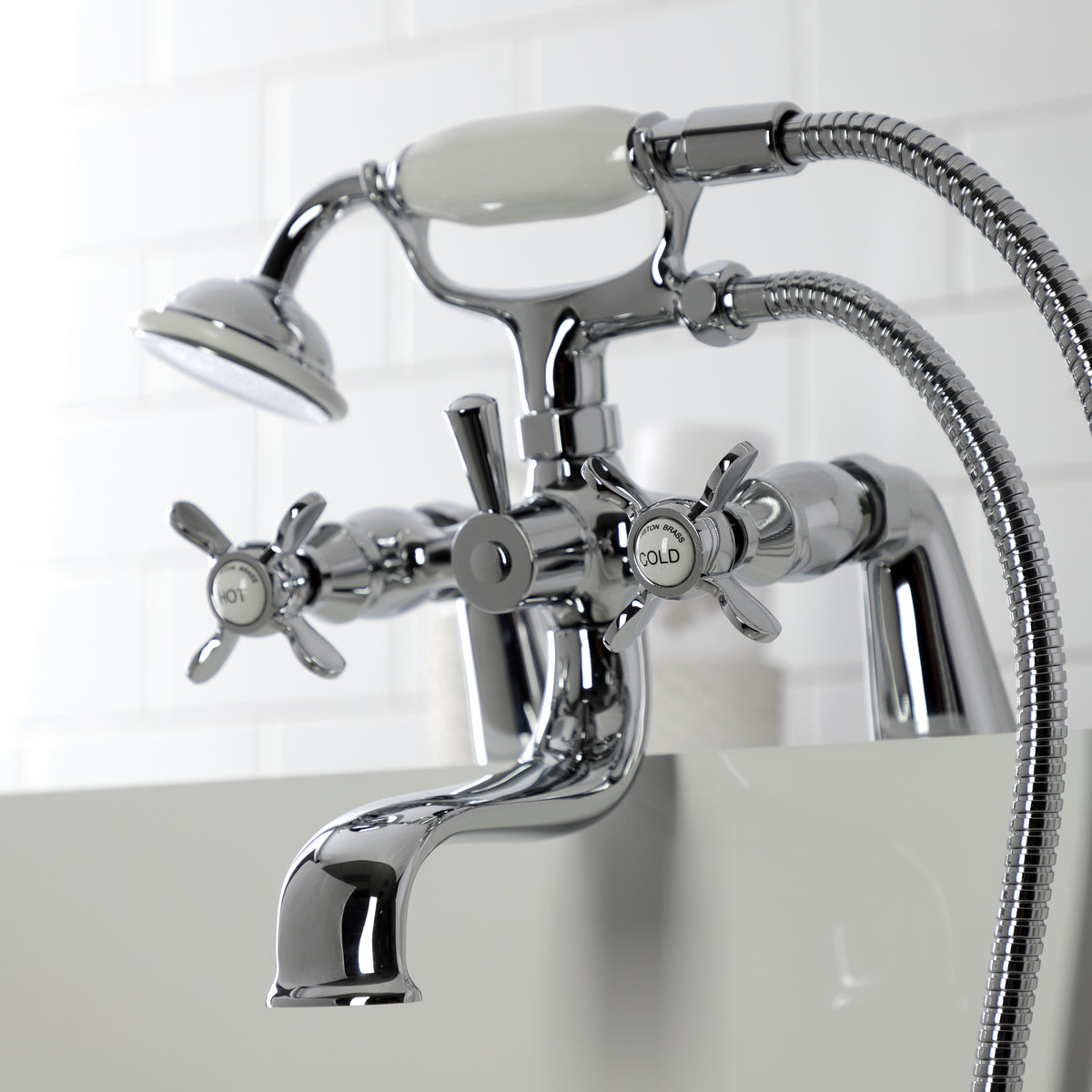 Essex Deck Mount Clawfoot Tub Faucet with Hand Shower