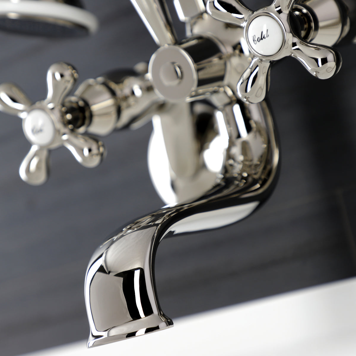Kingston Wall Mount Tub Faucet with Hand Shower