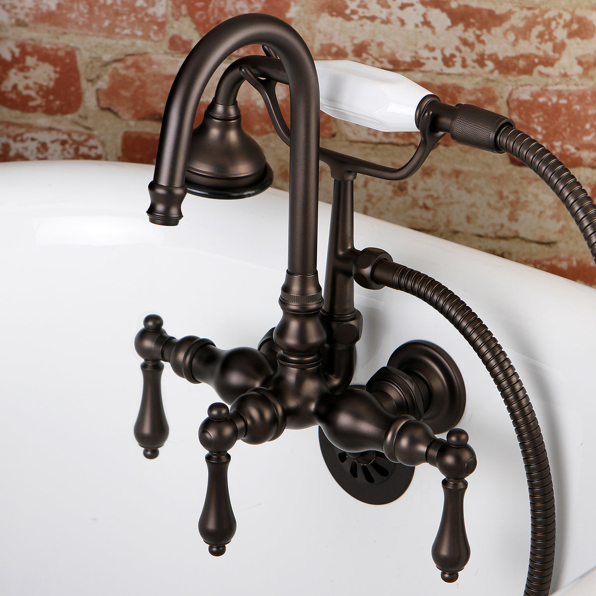 Aqua Vintage Wall Mount Clawfoot Tub Faucet