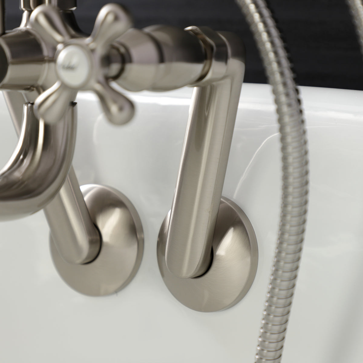 Kingston Wall Mount Clawfoot Tub Faucet with Hand Shower