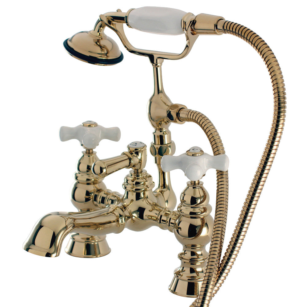 Vintage 7-Inch Deck Mount Tub Faucet with Hand Shower