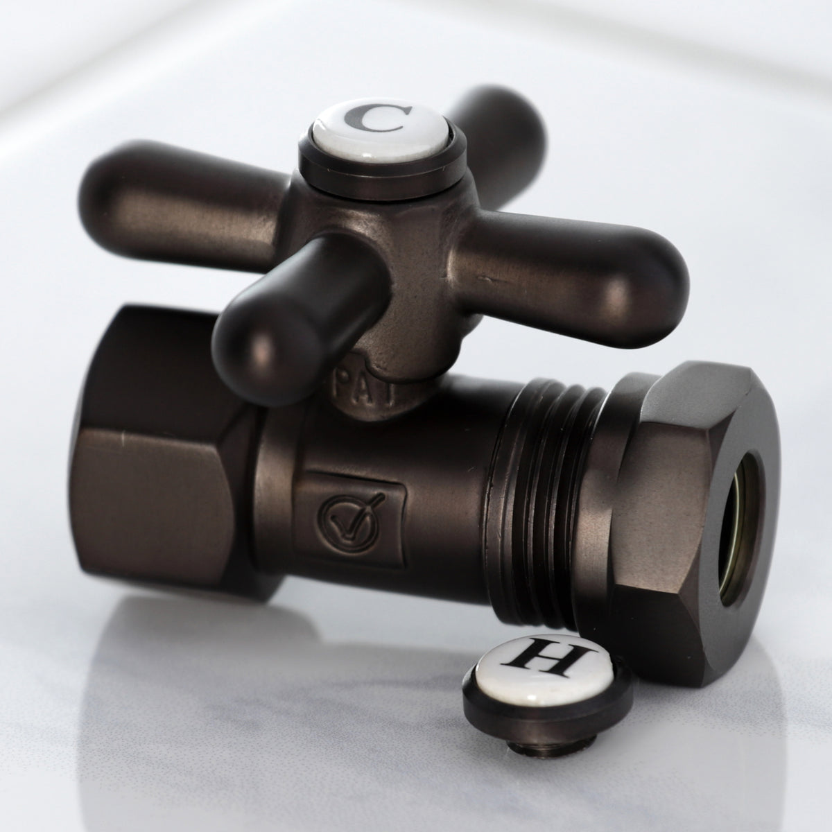 Kingston Brass Quarter Turn Valve (1/2&quot; FIP X 1/2&quot; or 7/16-Inch&quot; Slip Joint)