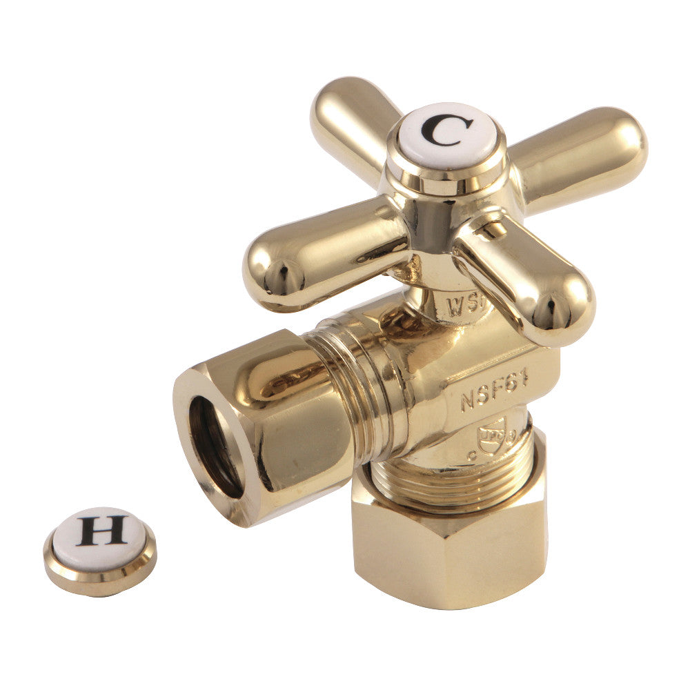 Kingston Brass 5/8&quot; OD Comp X 1/2&quot; OD Comp Angle Stop Valve