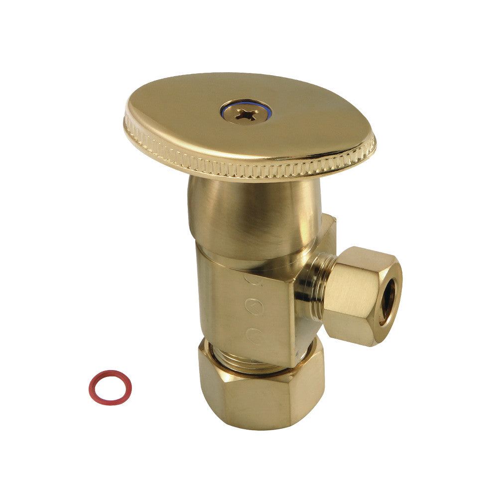 Kingston Brass Americana 5/8&quot;O.D x 3/8&quot; O.D Anti-Seize Deluxe Quarter Turn Ceramic Hardisc Cartridge Angle Stop