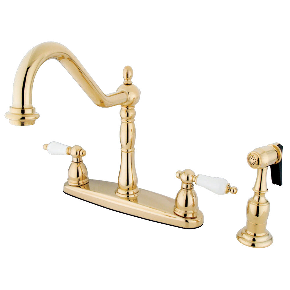 Kingston Brass KB1752PLBS Heritage Centerset Kitchen Faucet