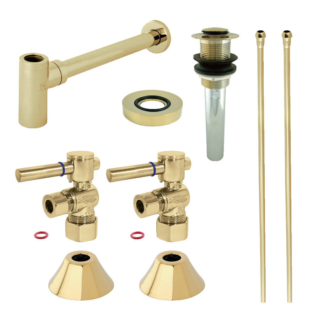Kingston Brass Modern Plumbing Sink Trim Kit with Bottle Trap and Drain