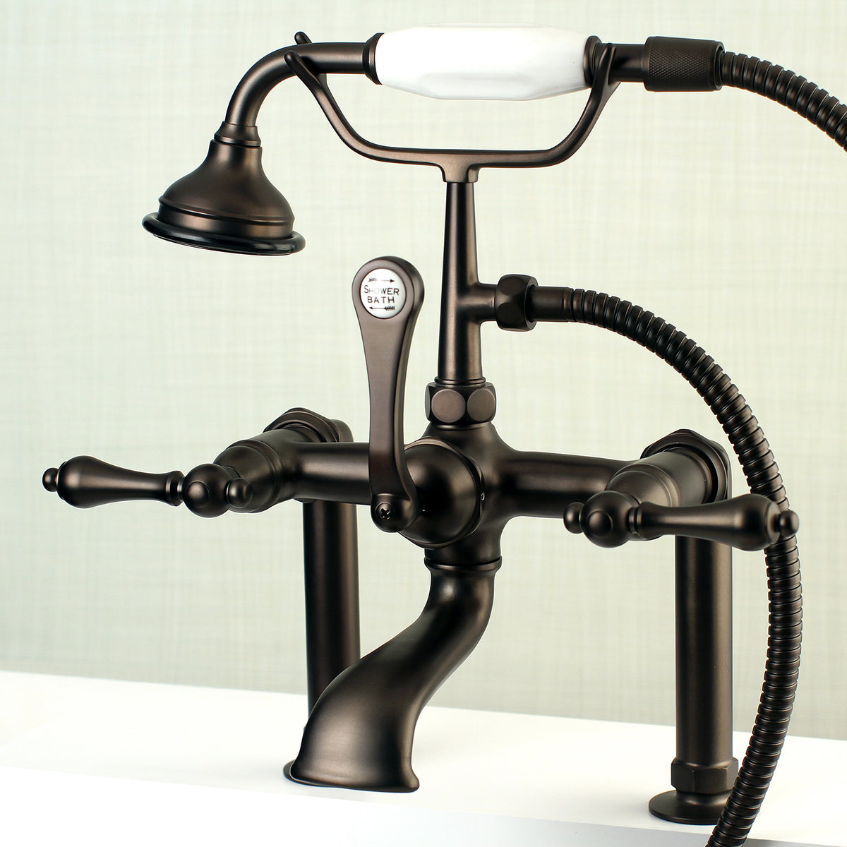 Aqua Vintage Deck Mount Clawfoot Tub Faucet