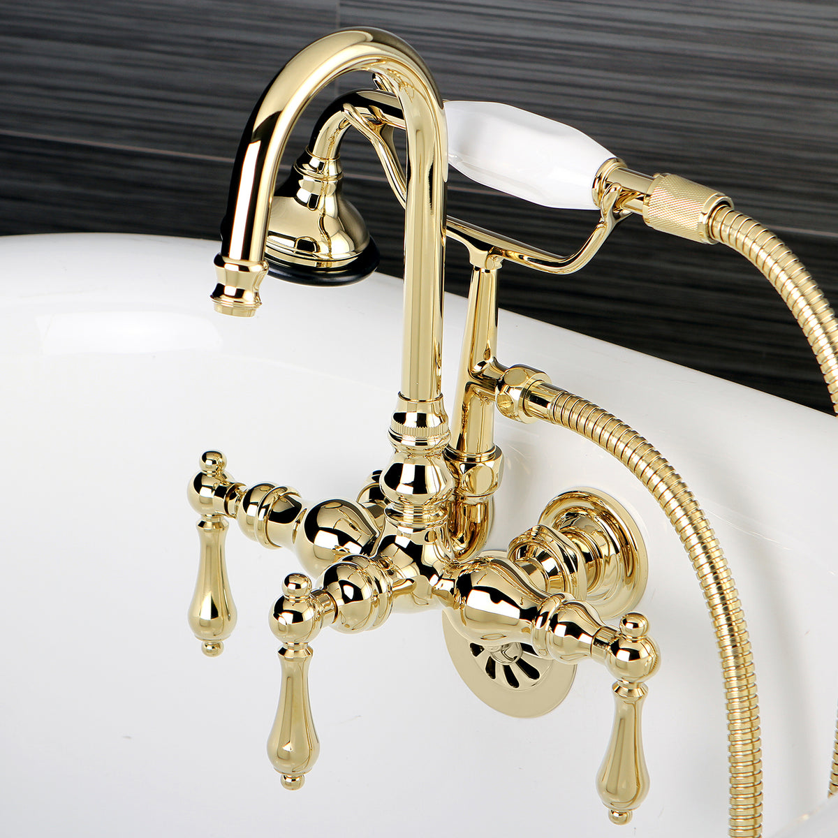 Aqua Vintage Wall Mount Clawfoot Tub Faucet